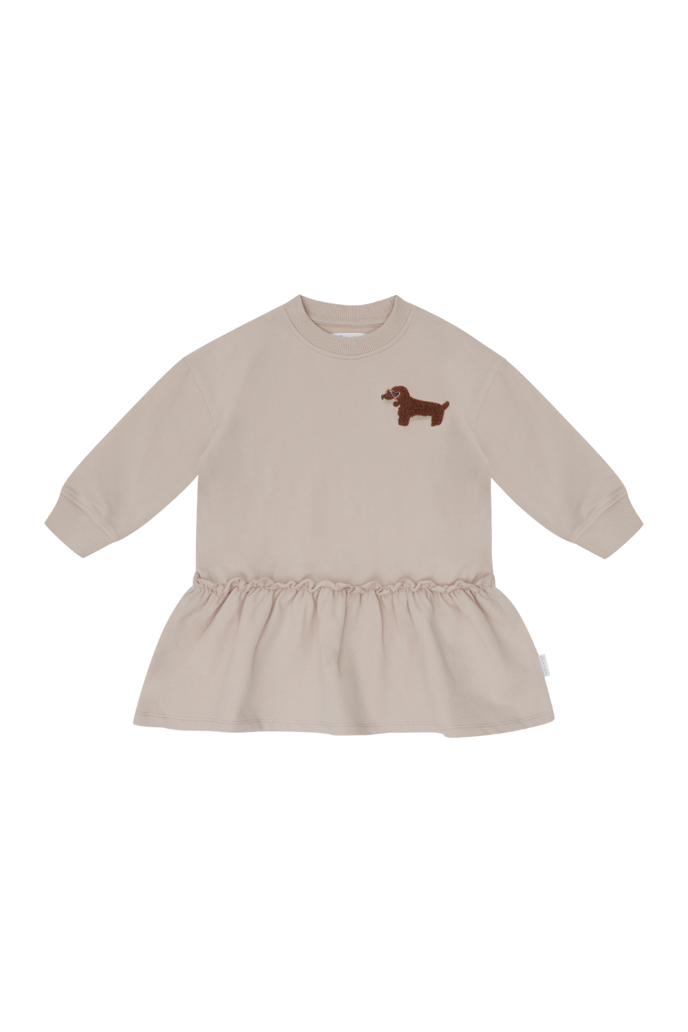 Sweat dress 'Dog' dusty rose