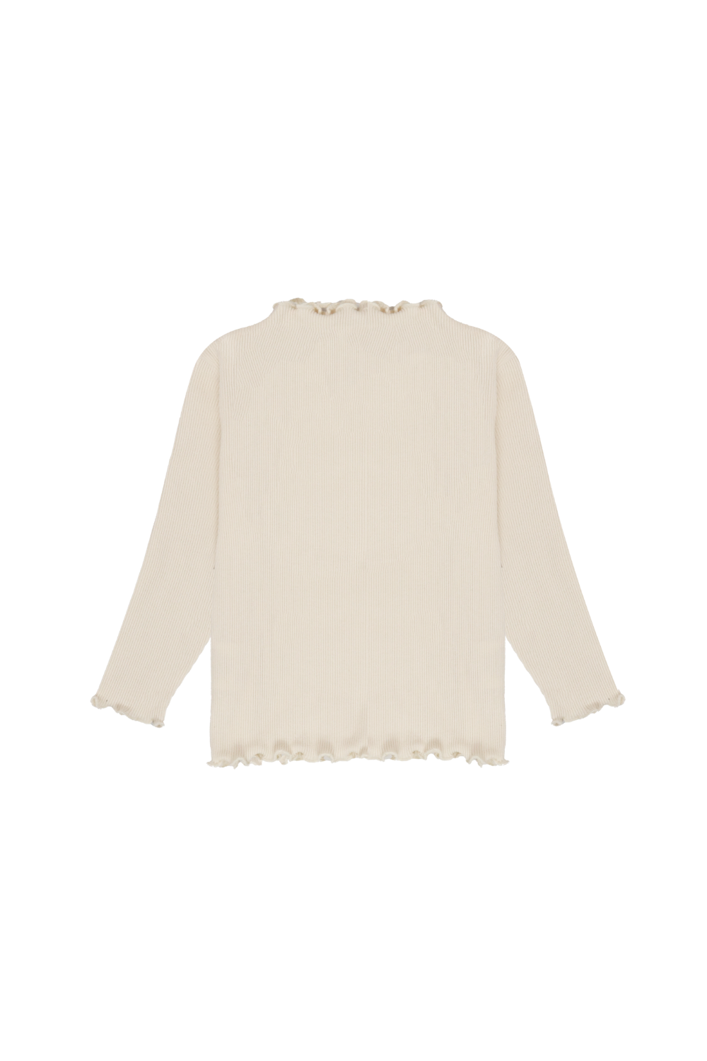 Langarmshirt 'light beige' mit Rollkragen