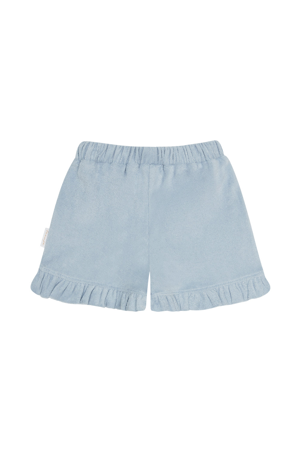 Frottee Shorts mit Rüsche