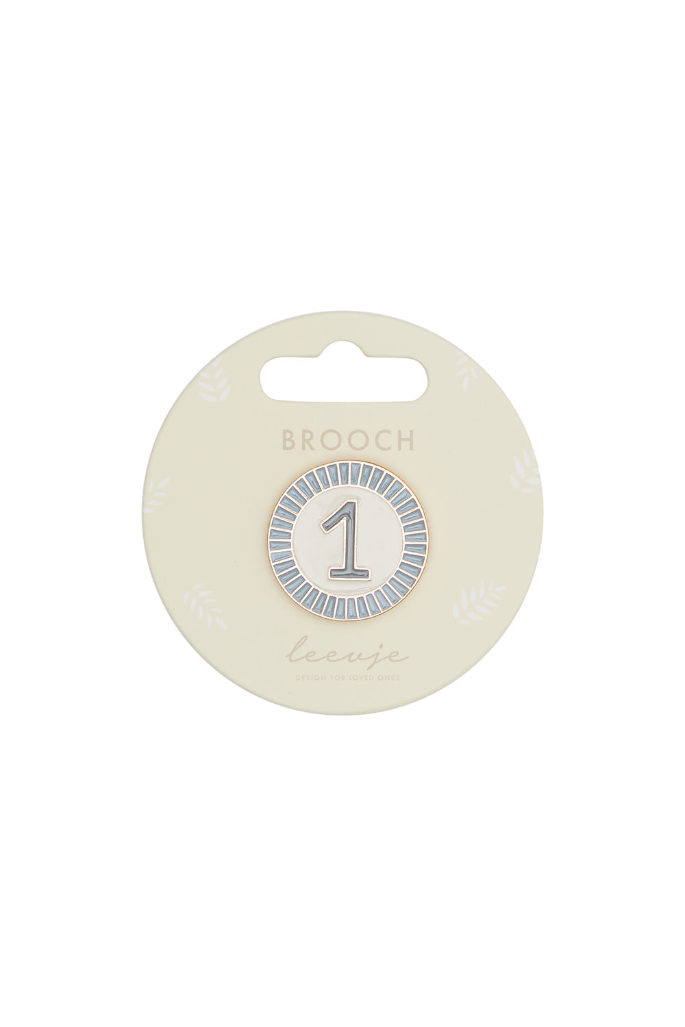 Brosche '1 blue'