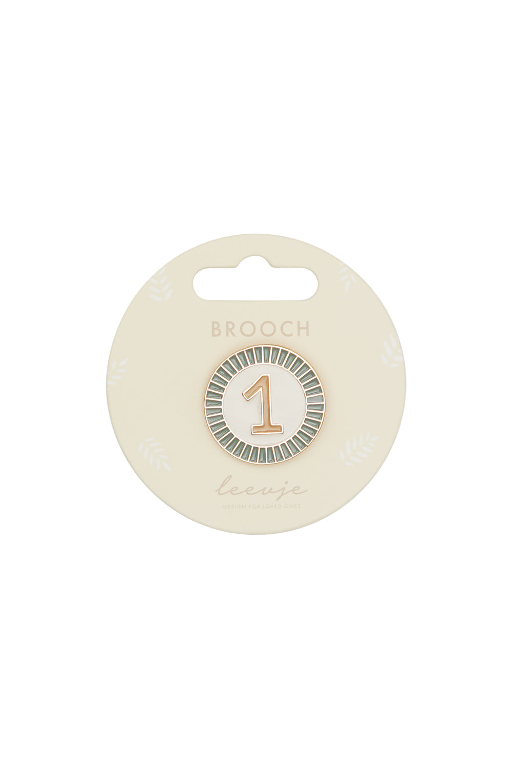 Brosche '1 green'