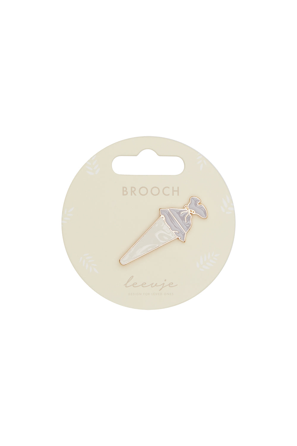 Brosche 'school cone lavender'