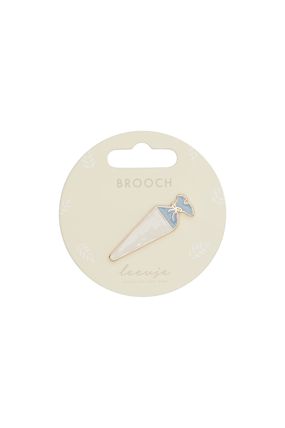 Brooch 'school cone blue'
