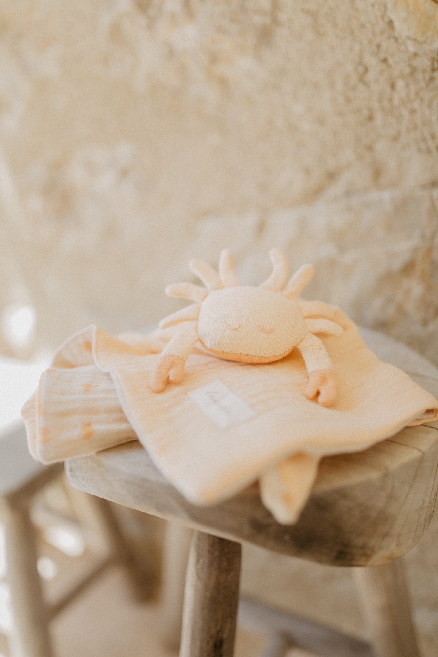 Baby Kuscheltuch aus Musselin 'crab'