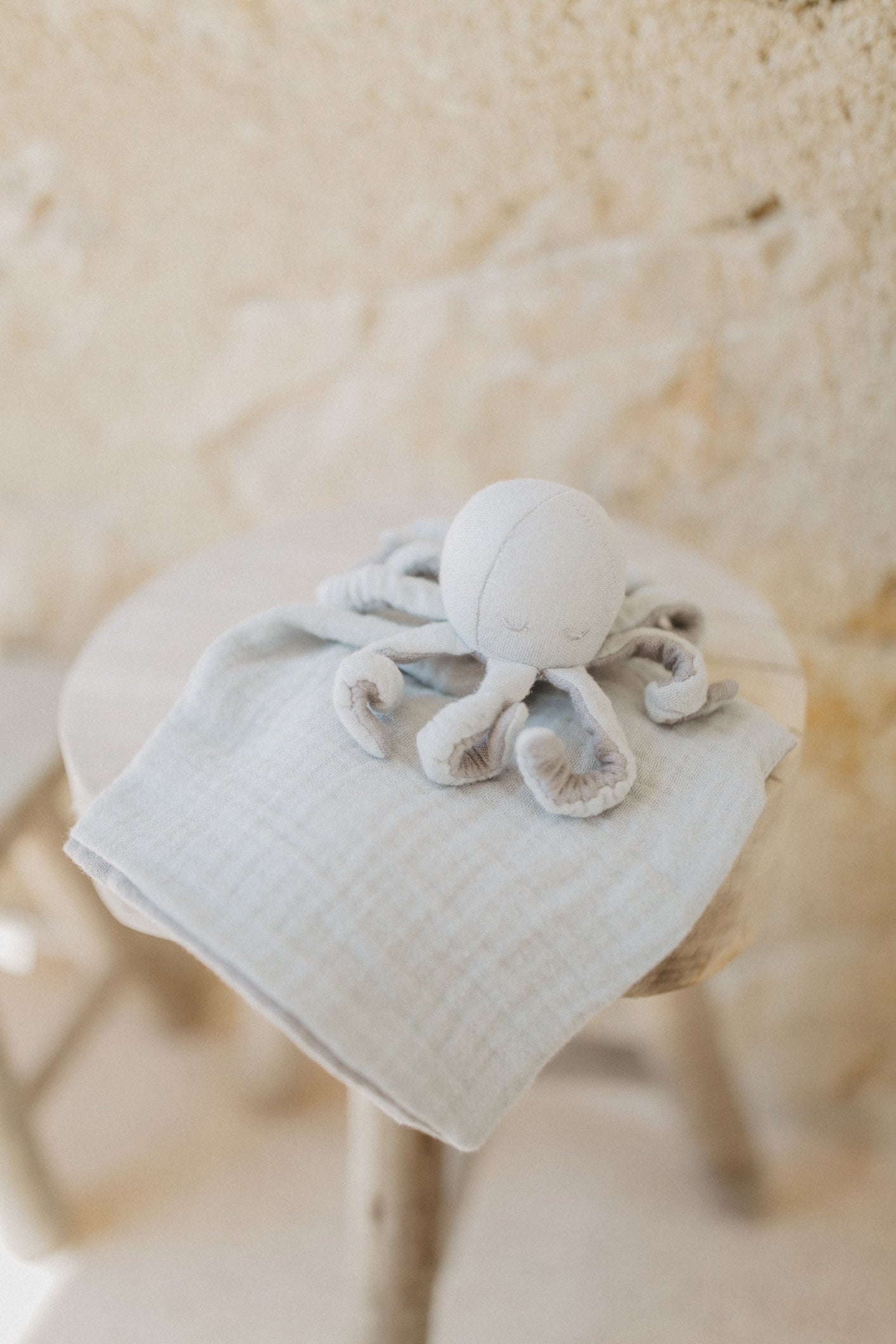 Baby Kuscheltuch aus Musselin 'octopus'