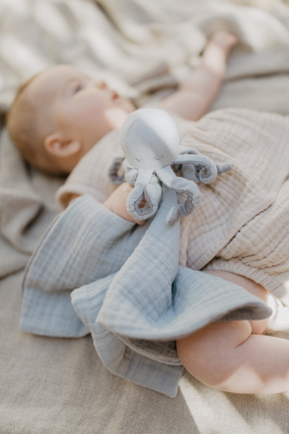 Baby Kuscheltuch aus Musselin 'octopus'