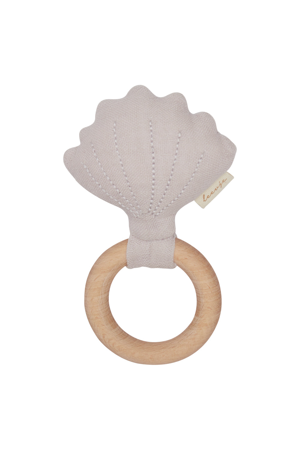 Baby Rassel mit Holzring 'seashell'
