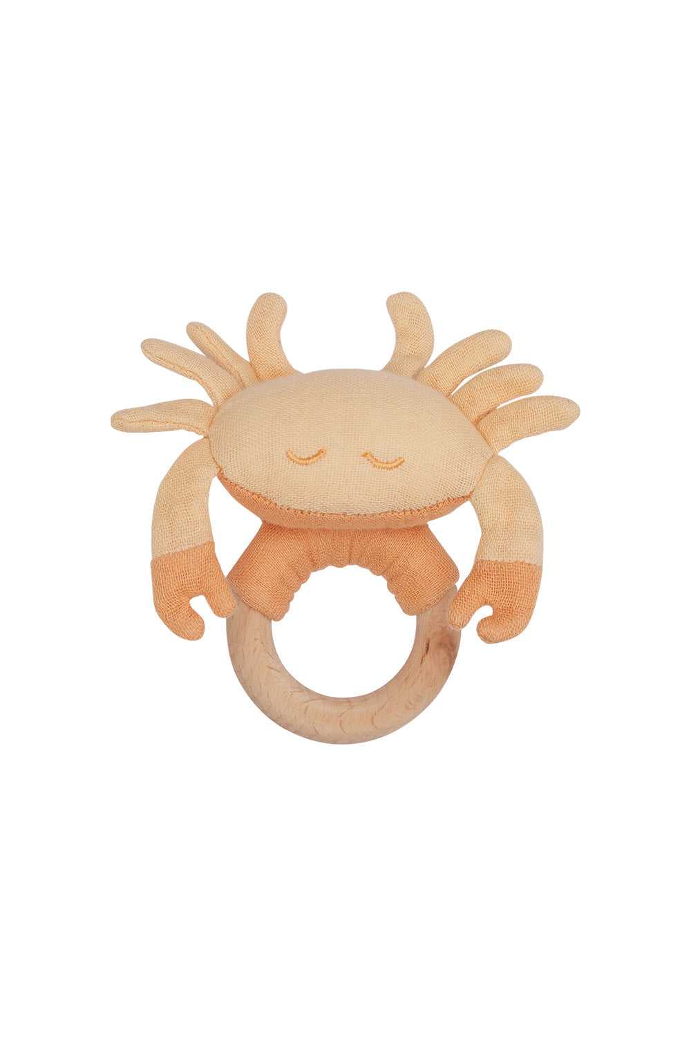 Baby Rassel mit Holzring 'crab'