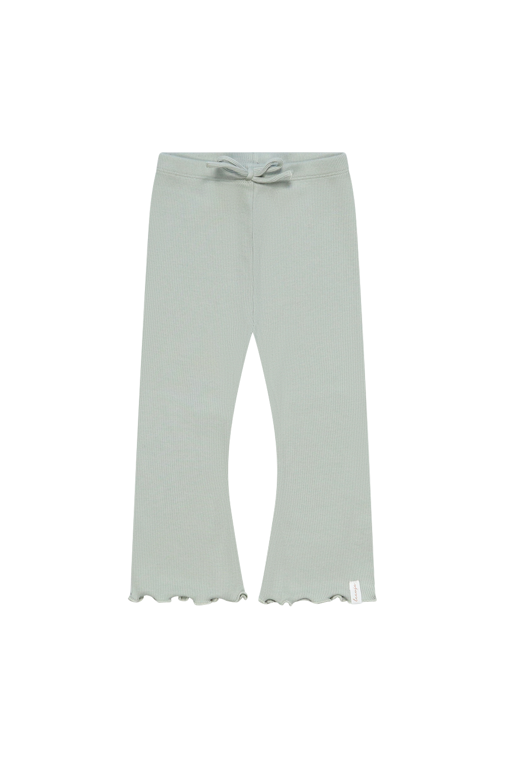 Schlag-Leggings 'soft green' mit Schleife aus Bio-Baumwolle