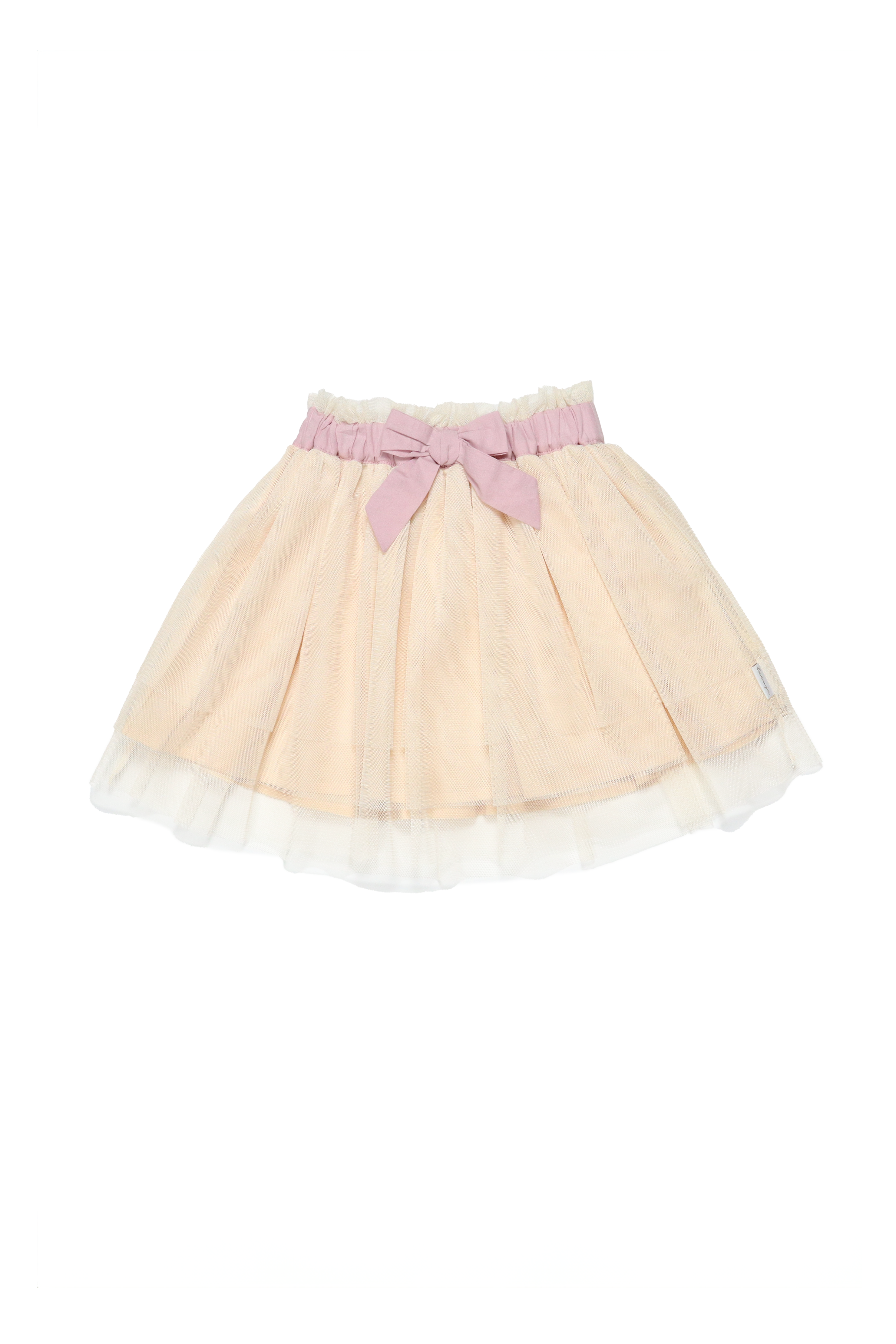 Tüllrock 'light beige & lavender' mit Volants und Zierschleife