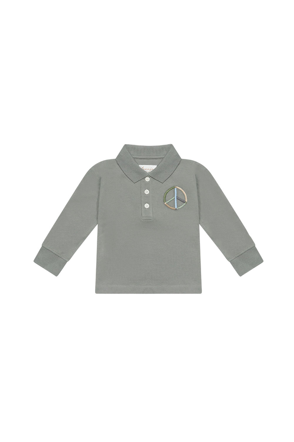 Langärmliges Polo-Shirt 'peace'