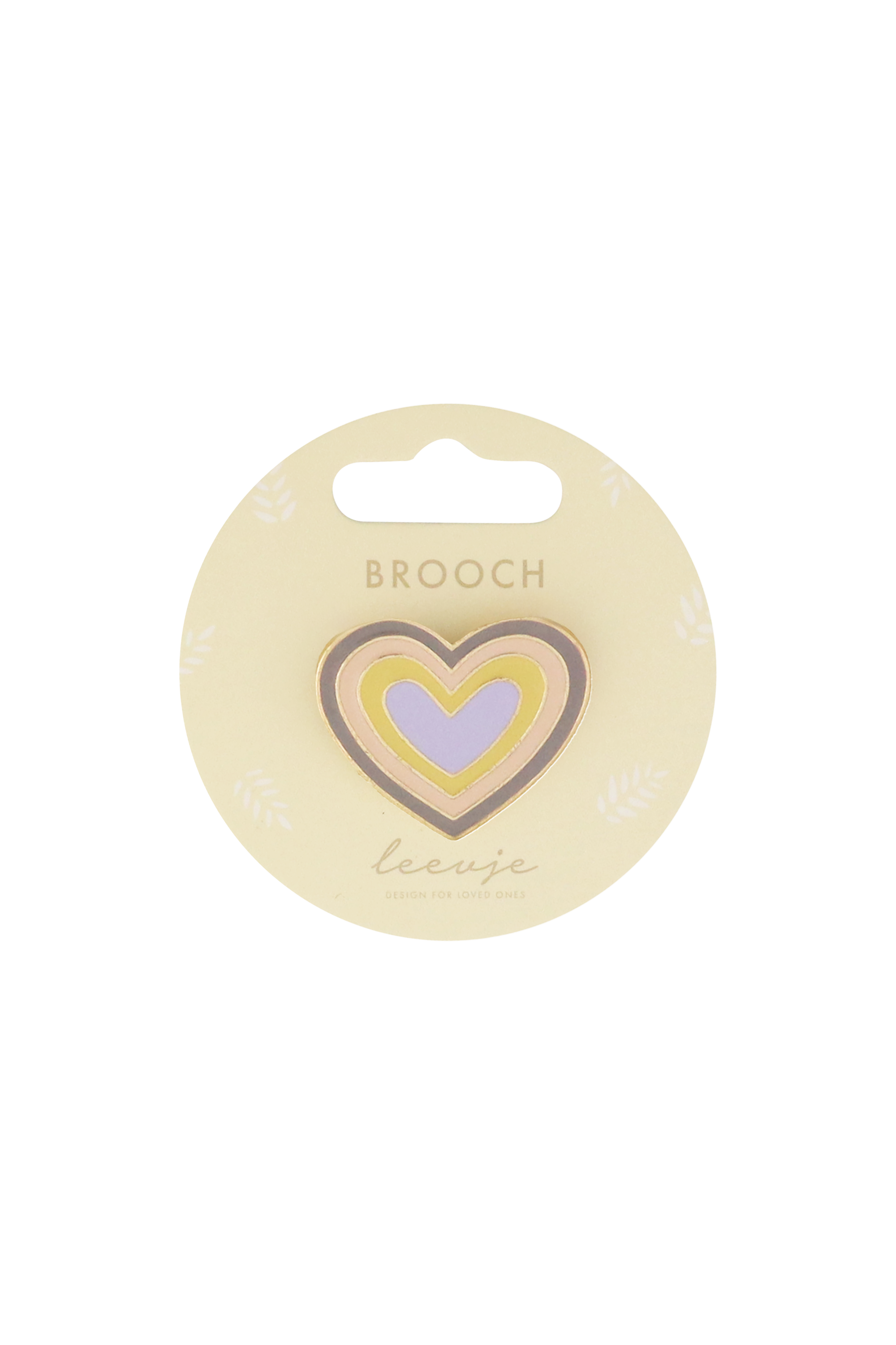 Brosche 'rainbow heart'