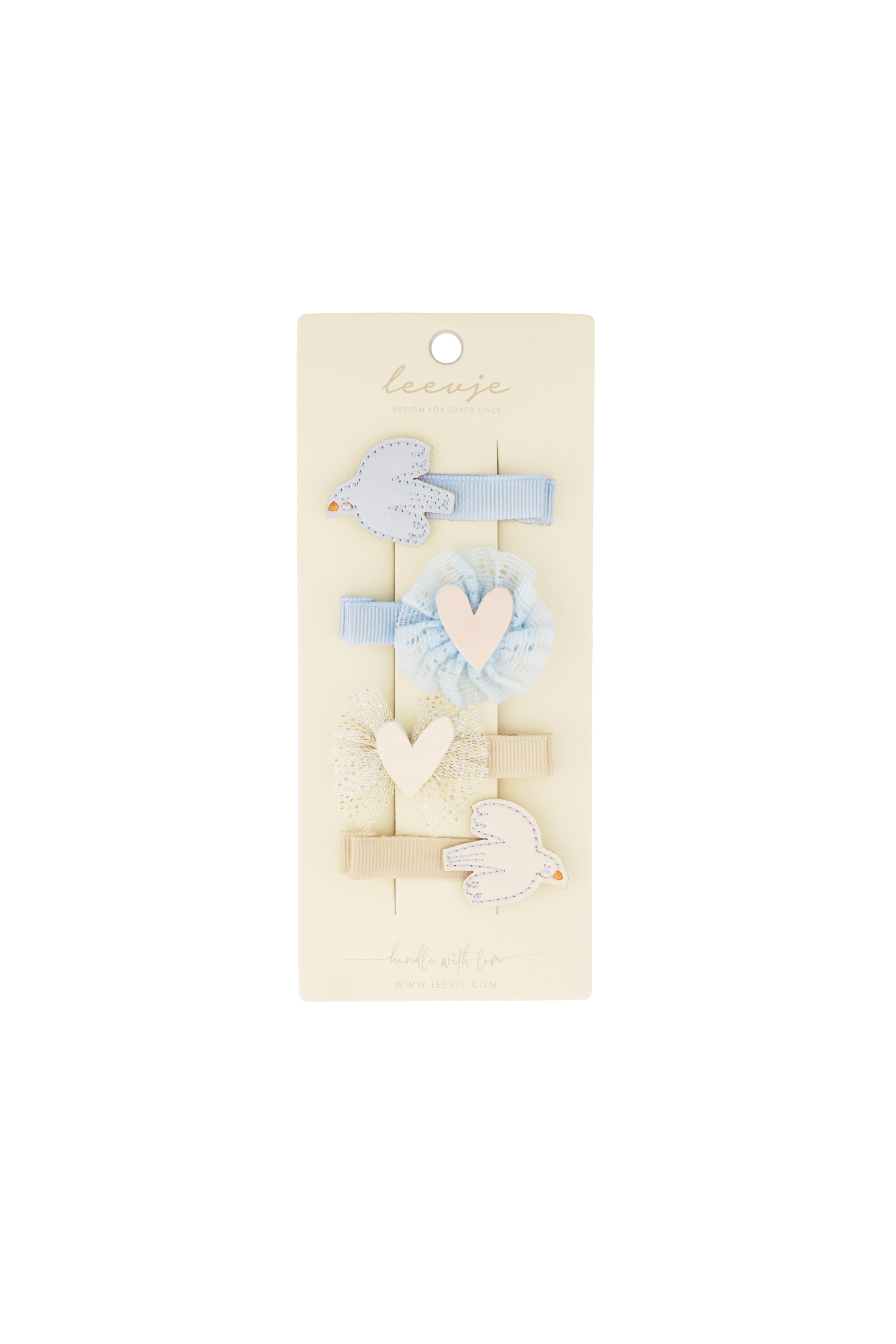 Haarspangen 'bird & heart clips'