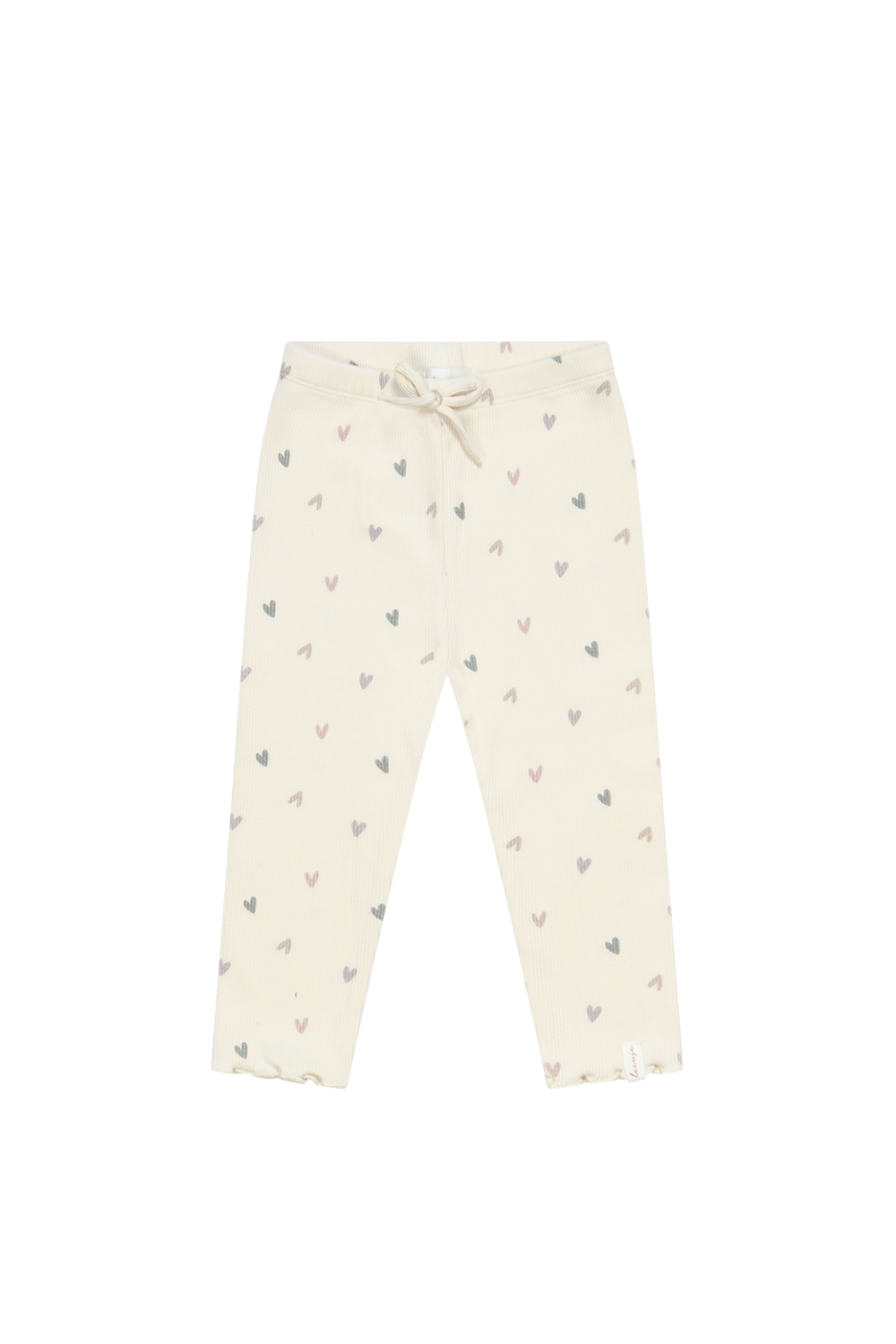 Leggings « hearts » avec nœud, en coton bio
