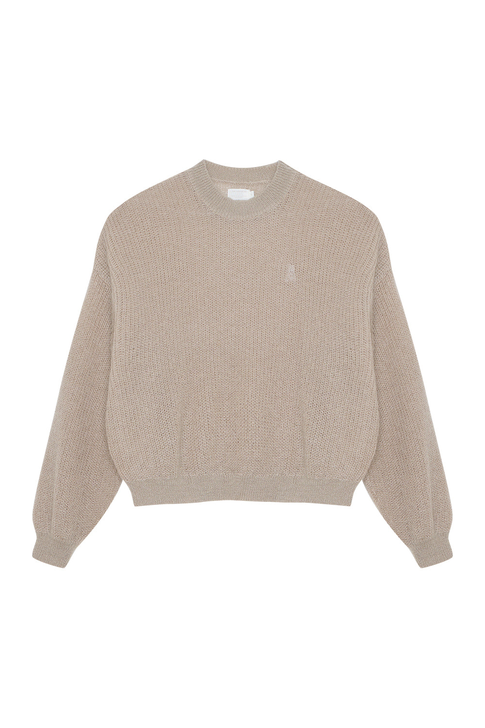 Trui van mohairmix | Taupe