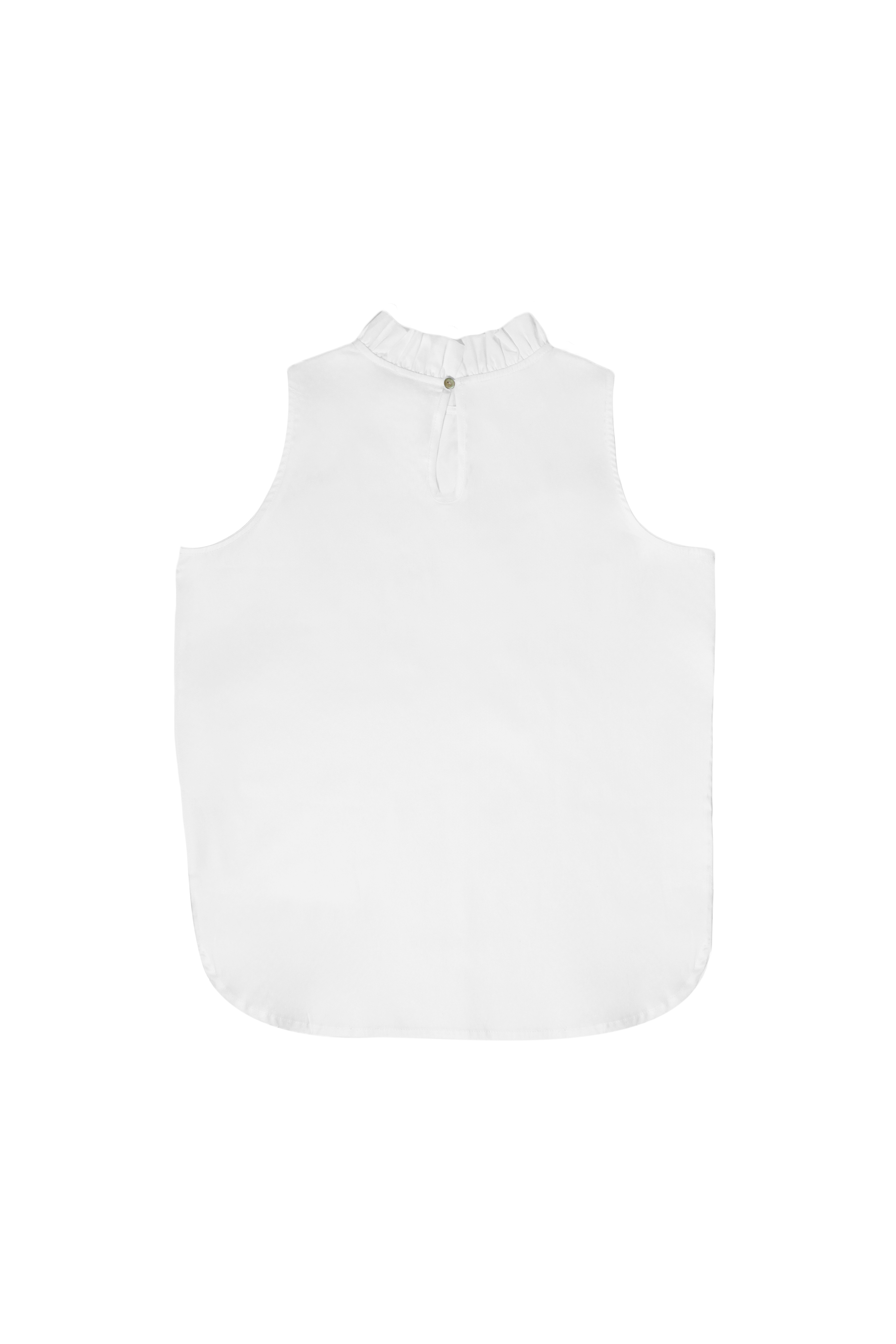 01.01.01 — The Ruffle Collar Top / White