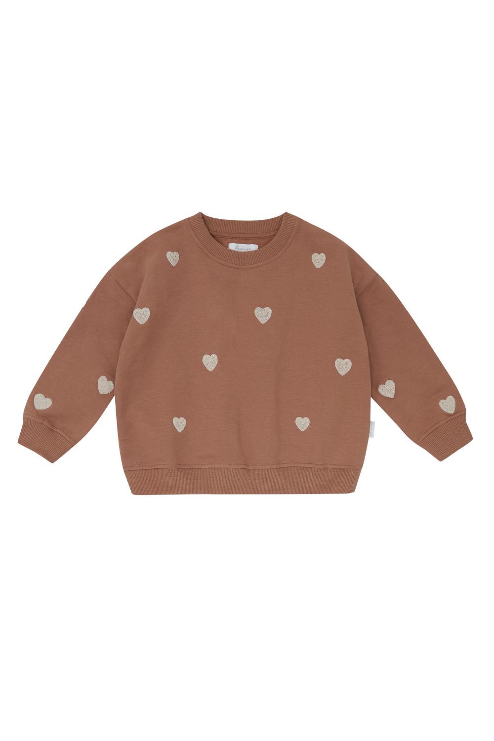 Oversized Sweatshirt 'hearts' pecan