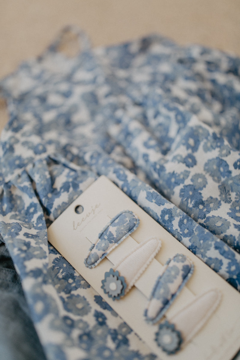 Haarspangen 'blue flower clips'