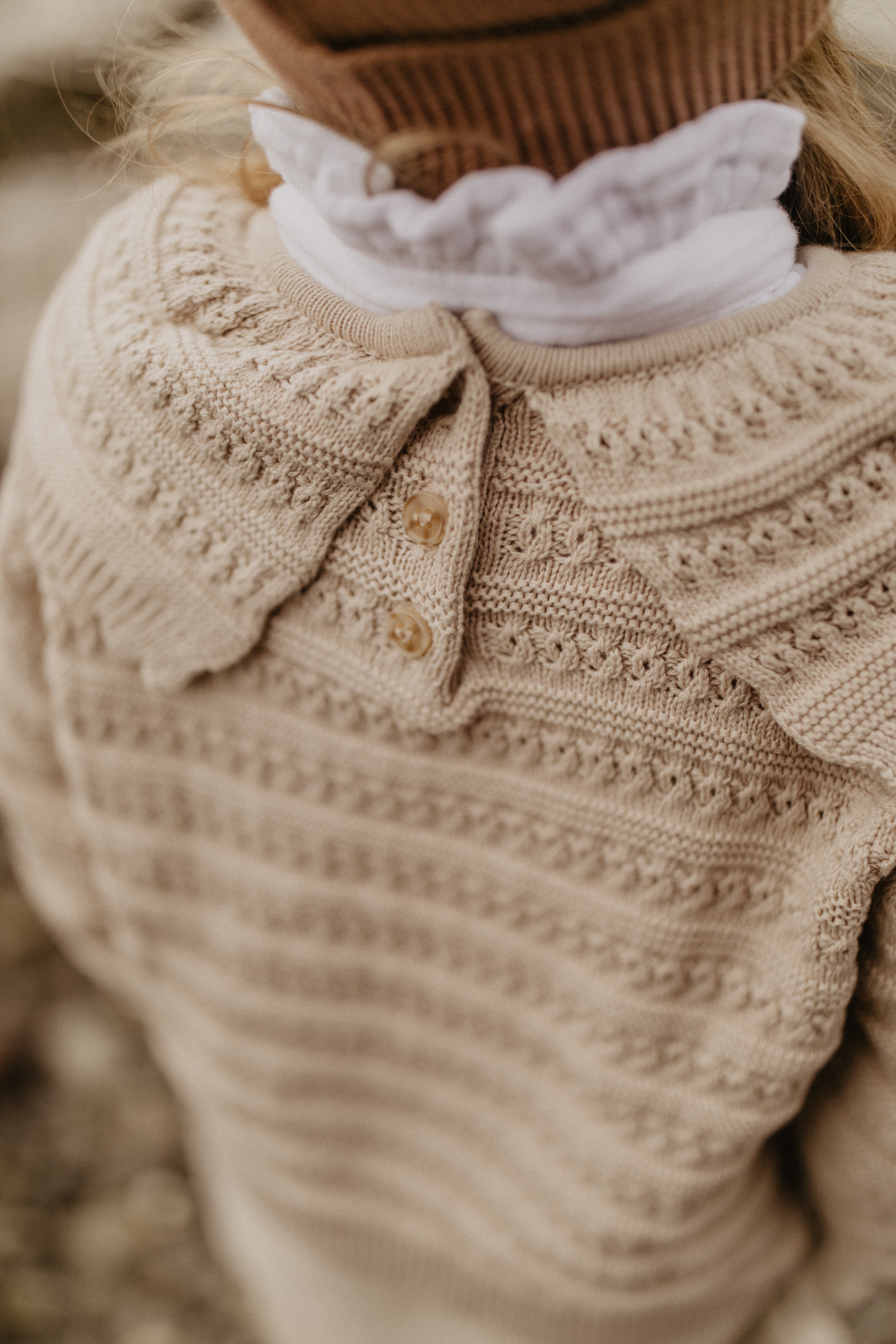 Chunky Knit Jumper with Peter Pan Collar