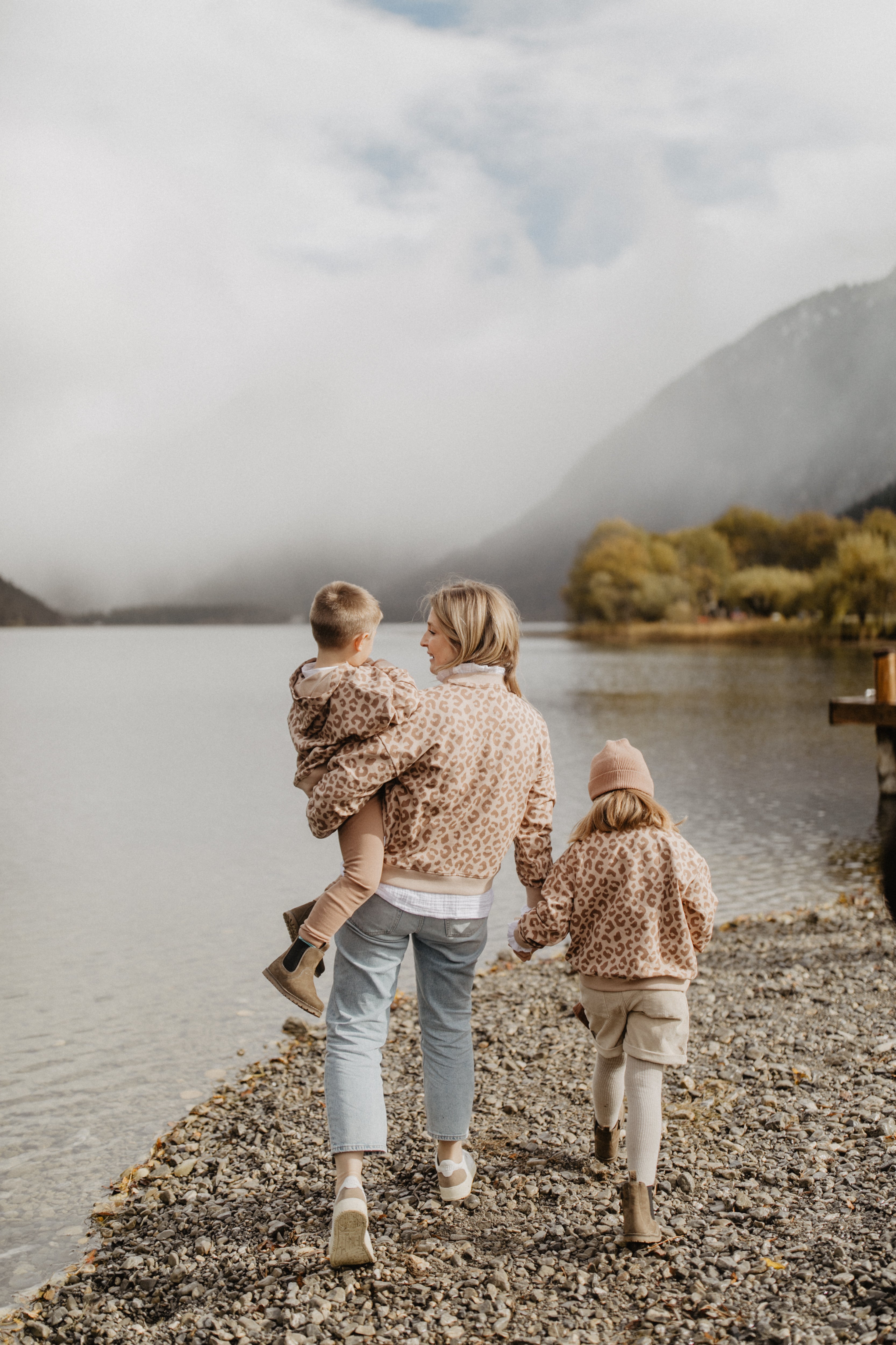 Brown Leopard Print Sweater for Kids