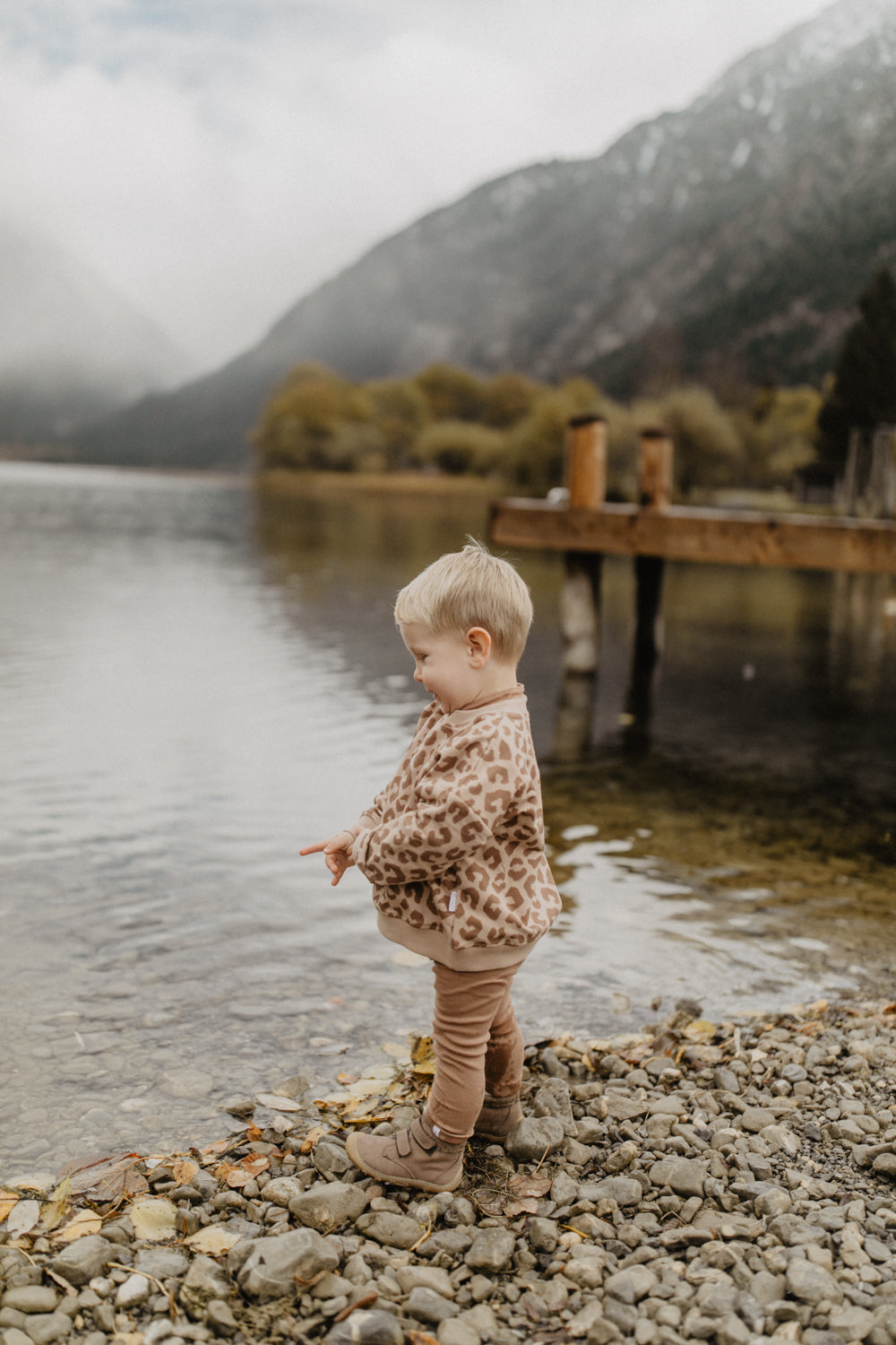 Brown Leopard Print Sweater for Kids