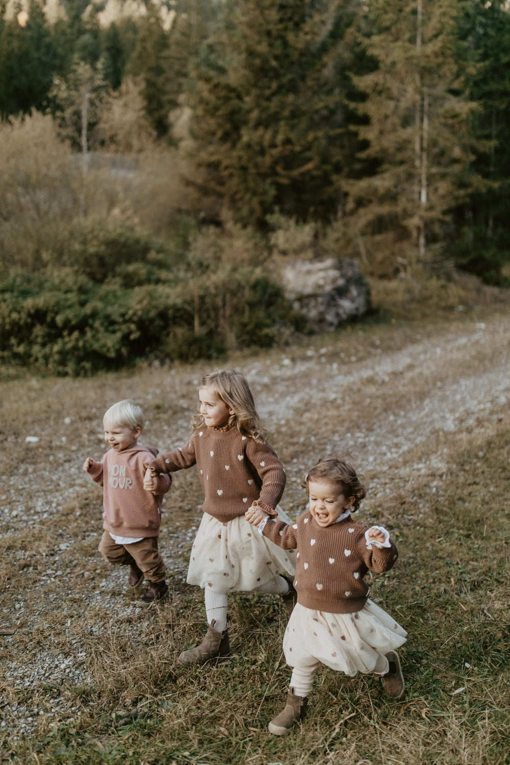 Mini-Me Chunky Knit Jumper 'Hearts' Kids