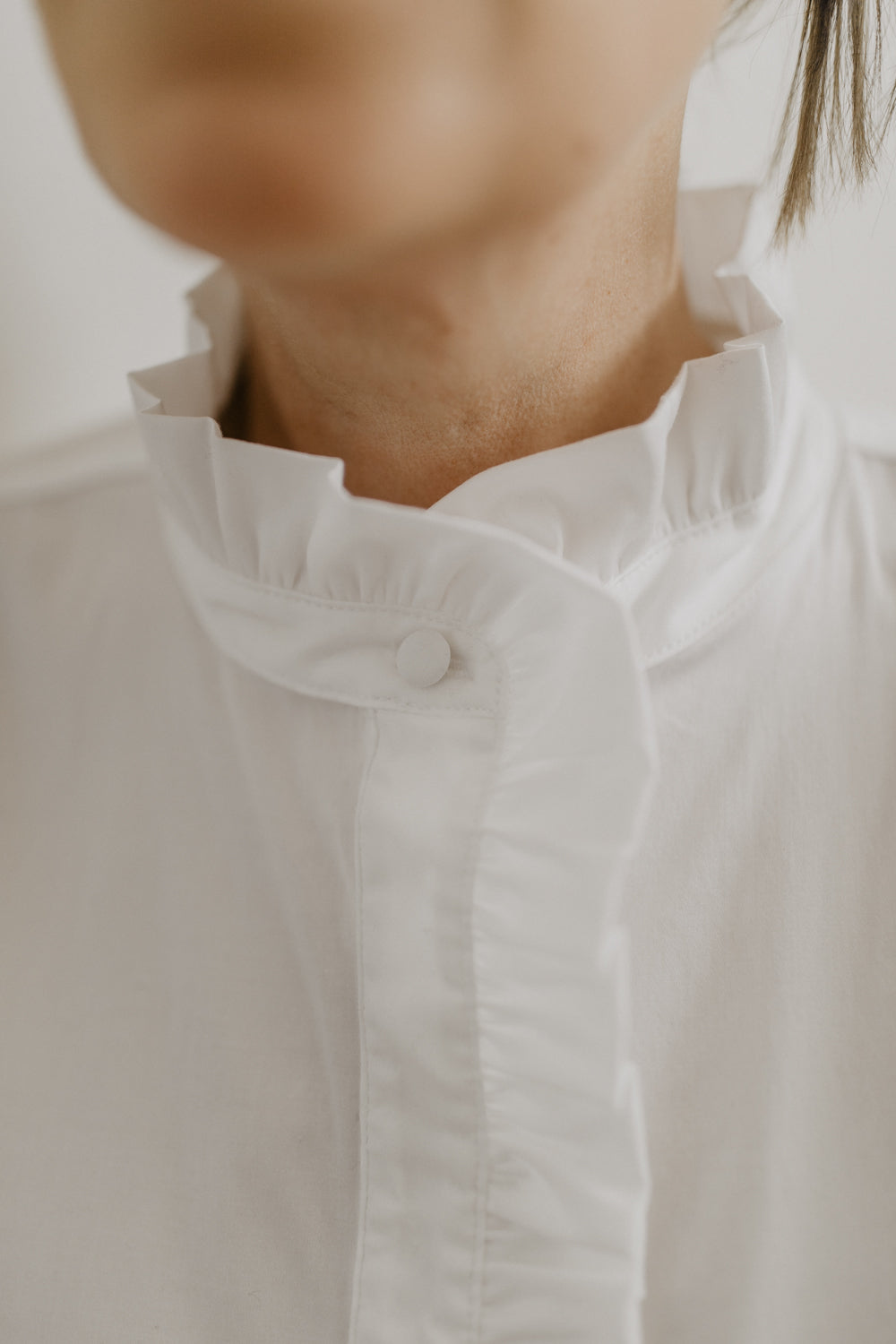 01.01.04 — The Ruffle Blouse / White