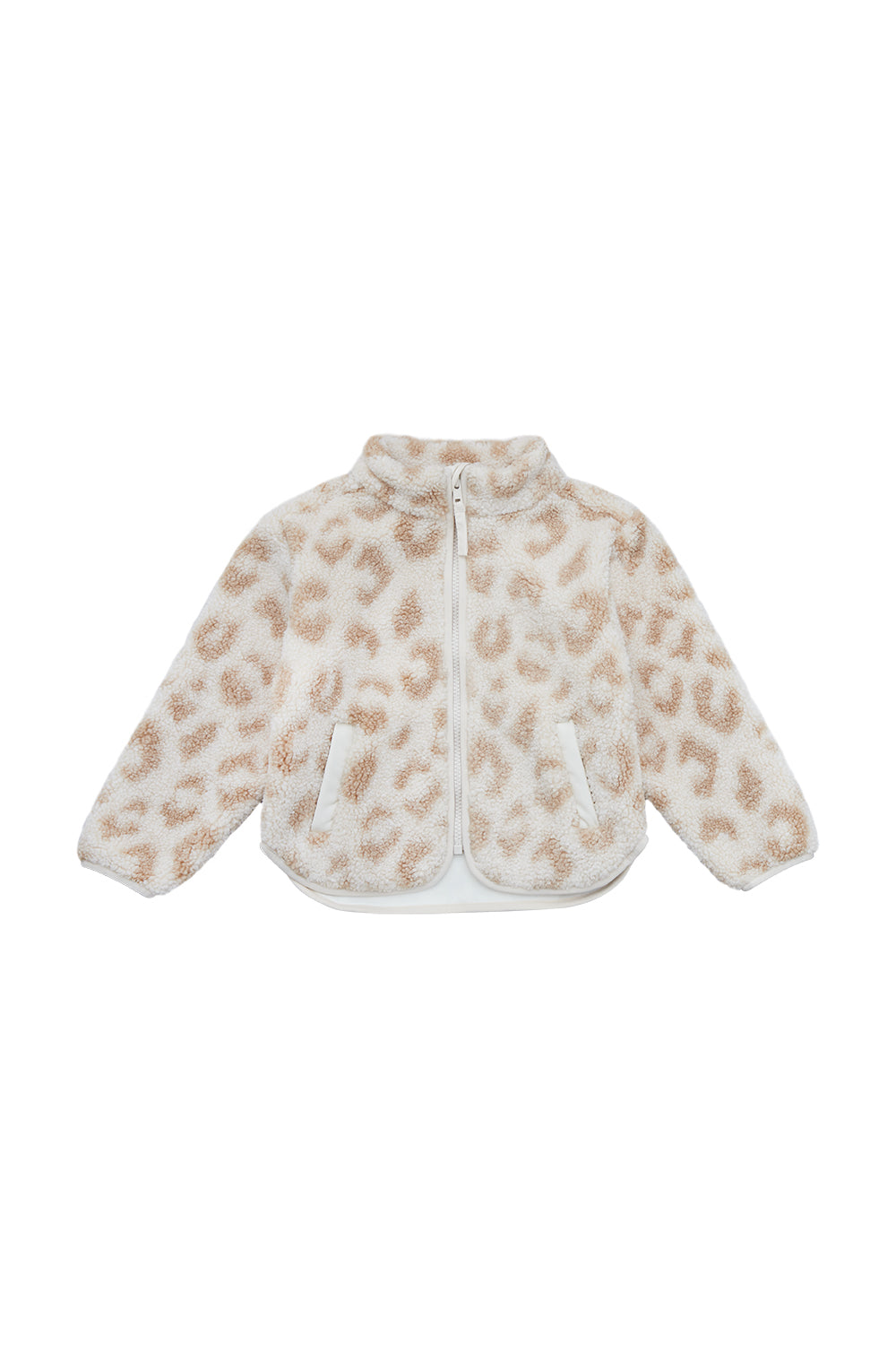 Mini-Me Leopard Print Teddy Jacket for Kids