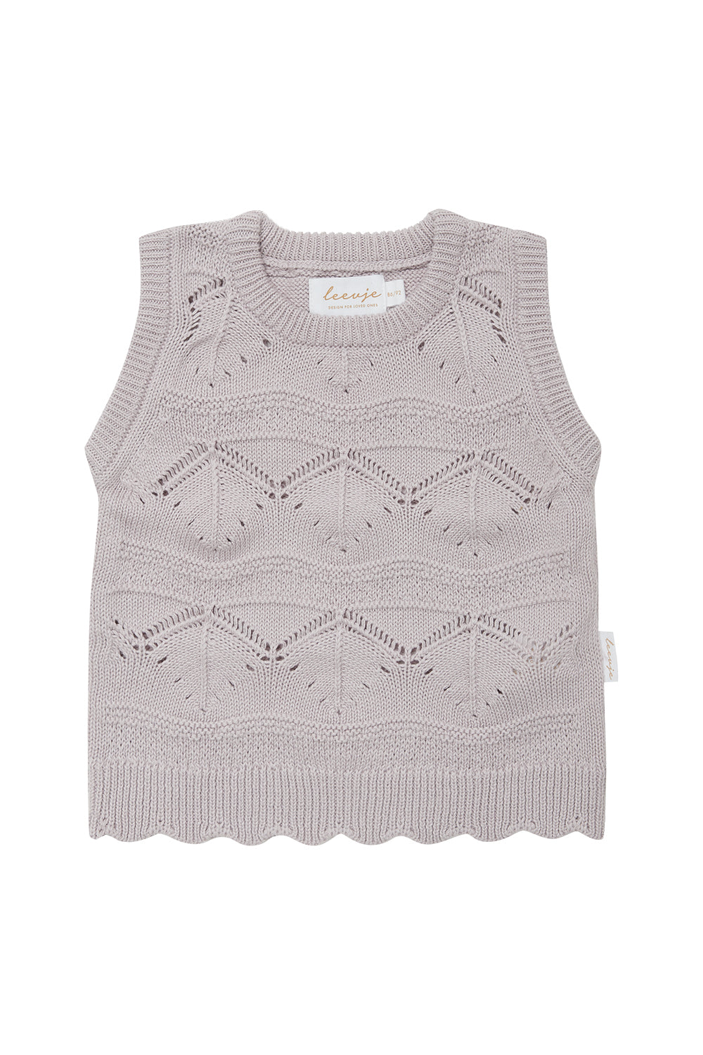 Top with Detailed Knitted Pattern 'Lavender'