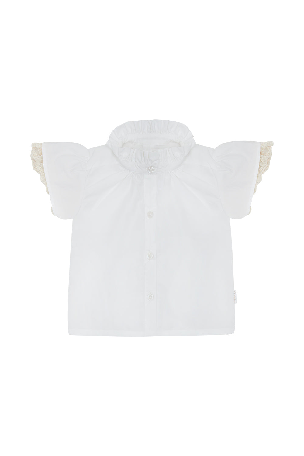 Short-Sleeved Blouse with Ruffles