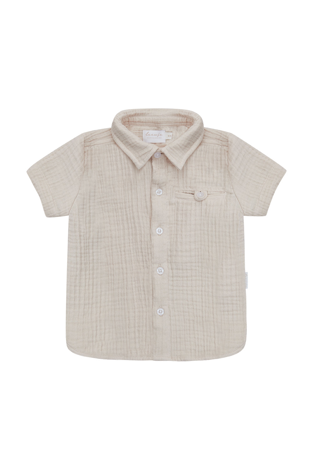 Short Sleeve Muslin Shirt ‘Cappuccino’