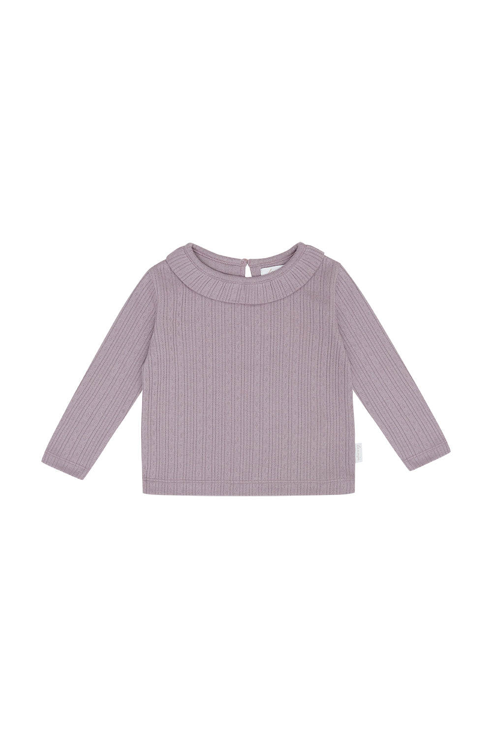 Pointelle Longsleeve with Frill Detail 'lilac'