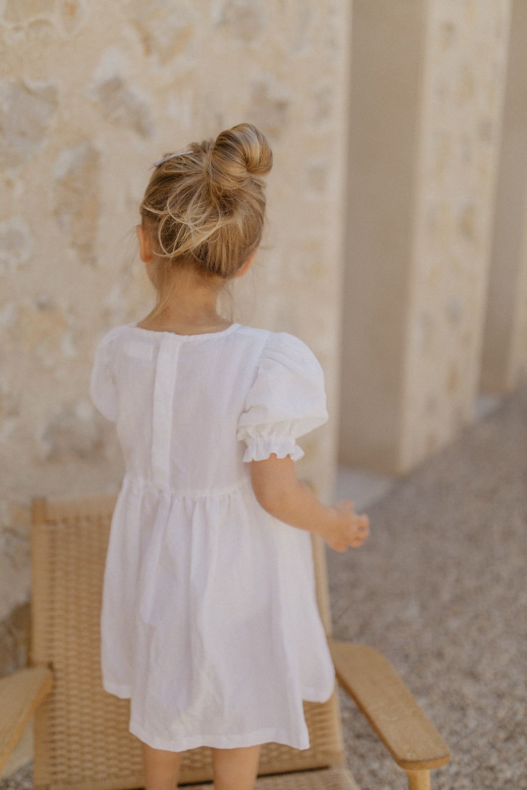 Leinenkleid mit Puffärmeln