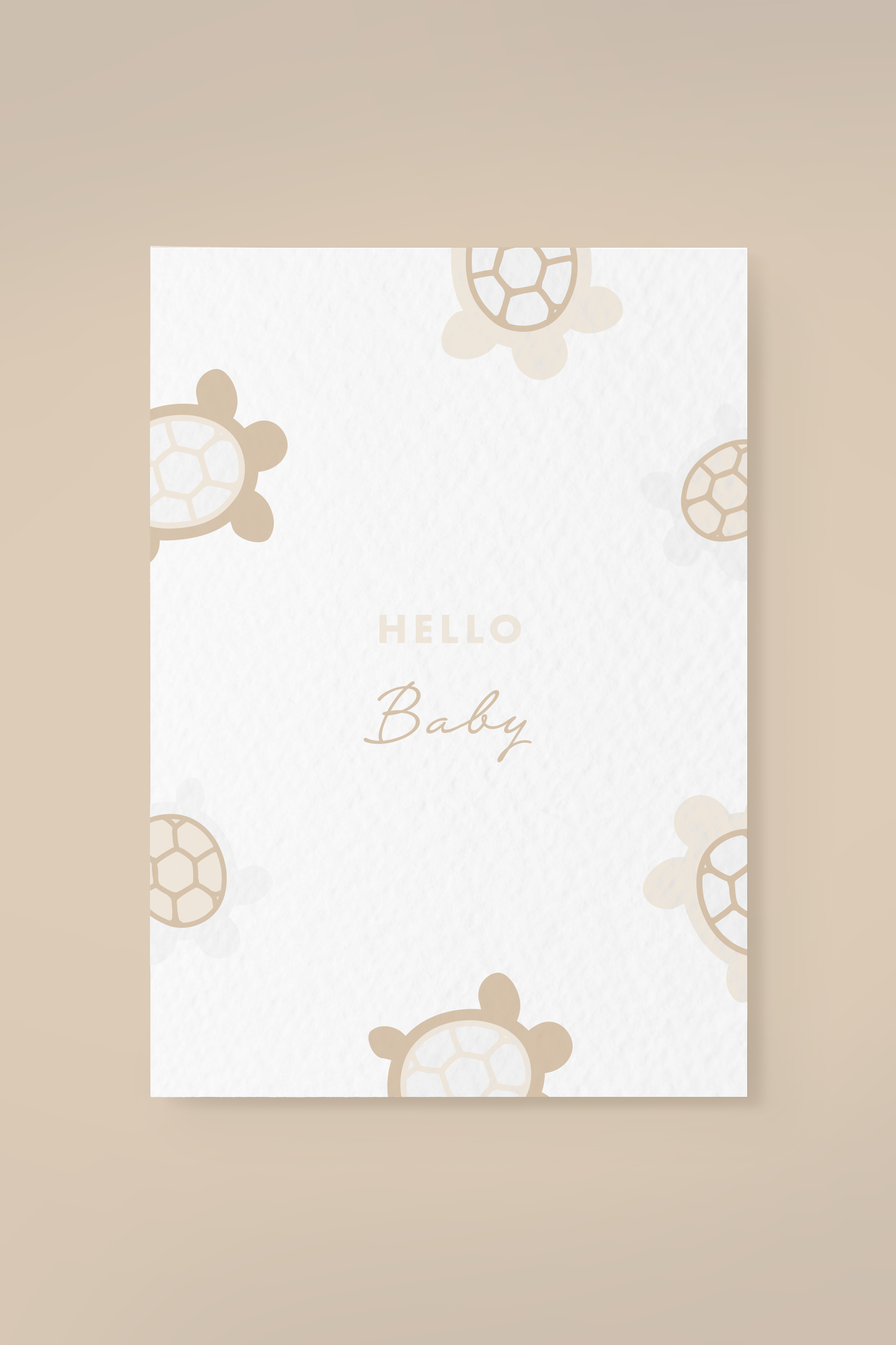 Postkarte Schildkröte 'hello baby'