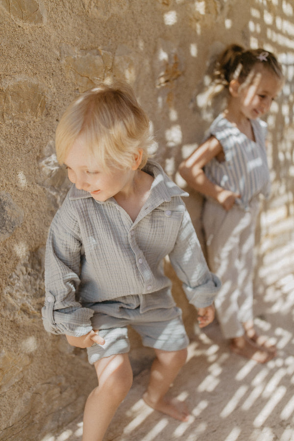 Shorts aus Musselin 'soft green'