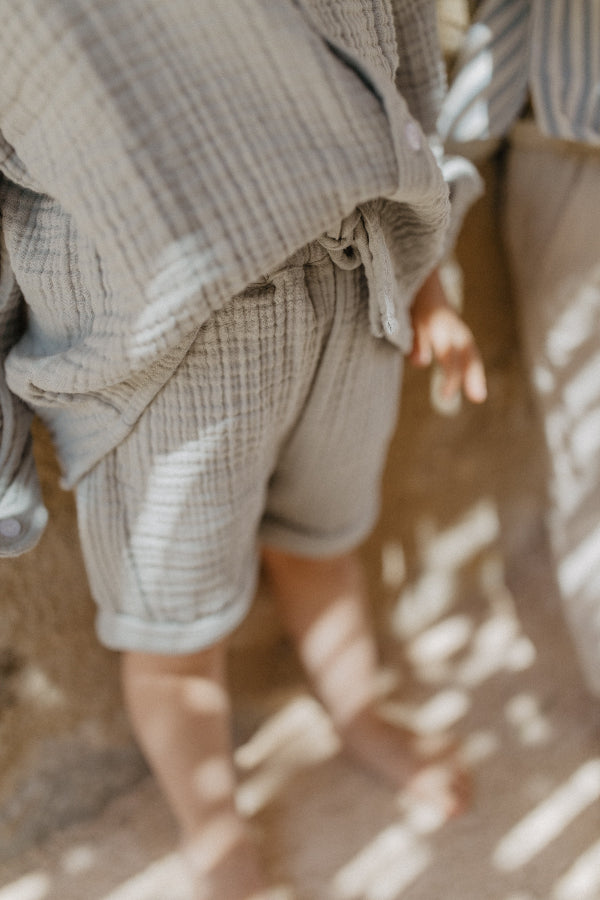 Shorts aus Musselin 'soft green'