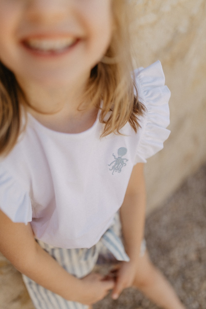 T-Shirt 'octopus' mit Rüschen