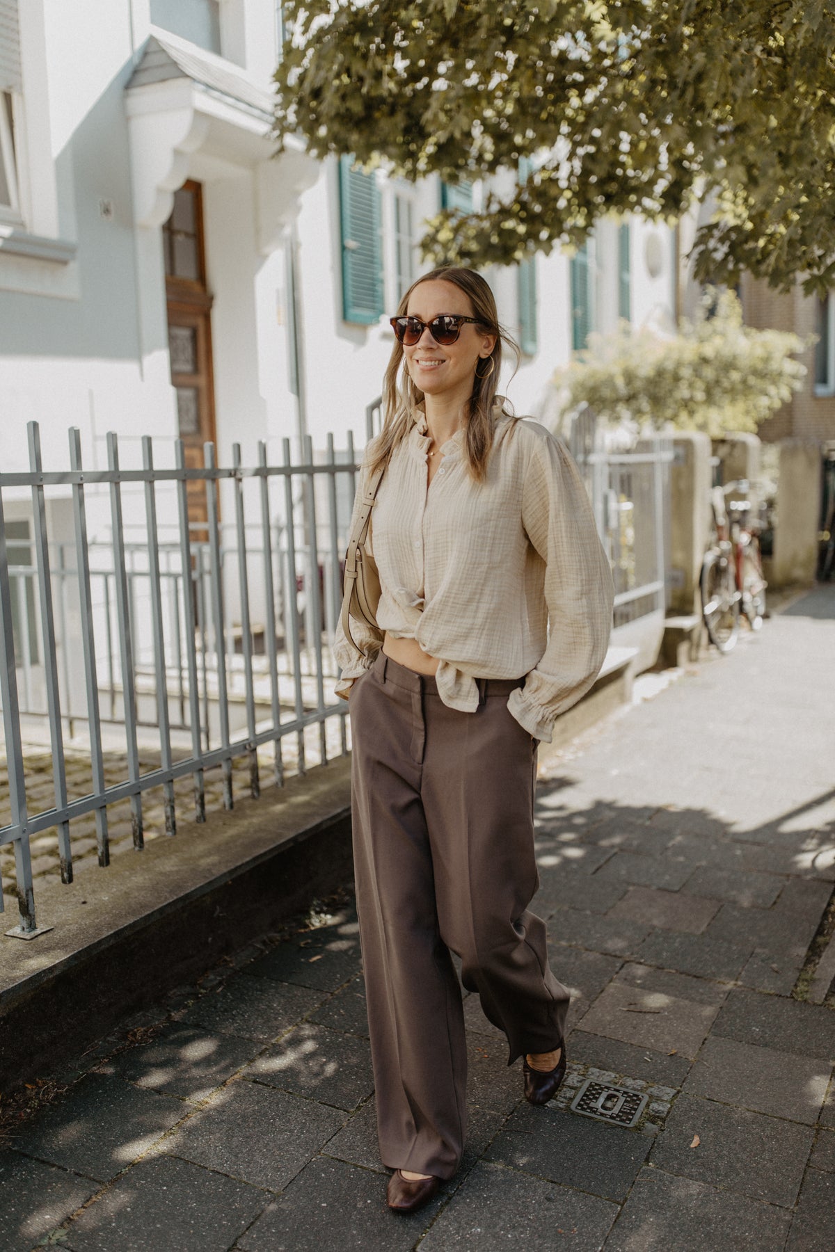 Zachte blouse | Lichtcrème
