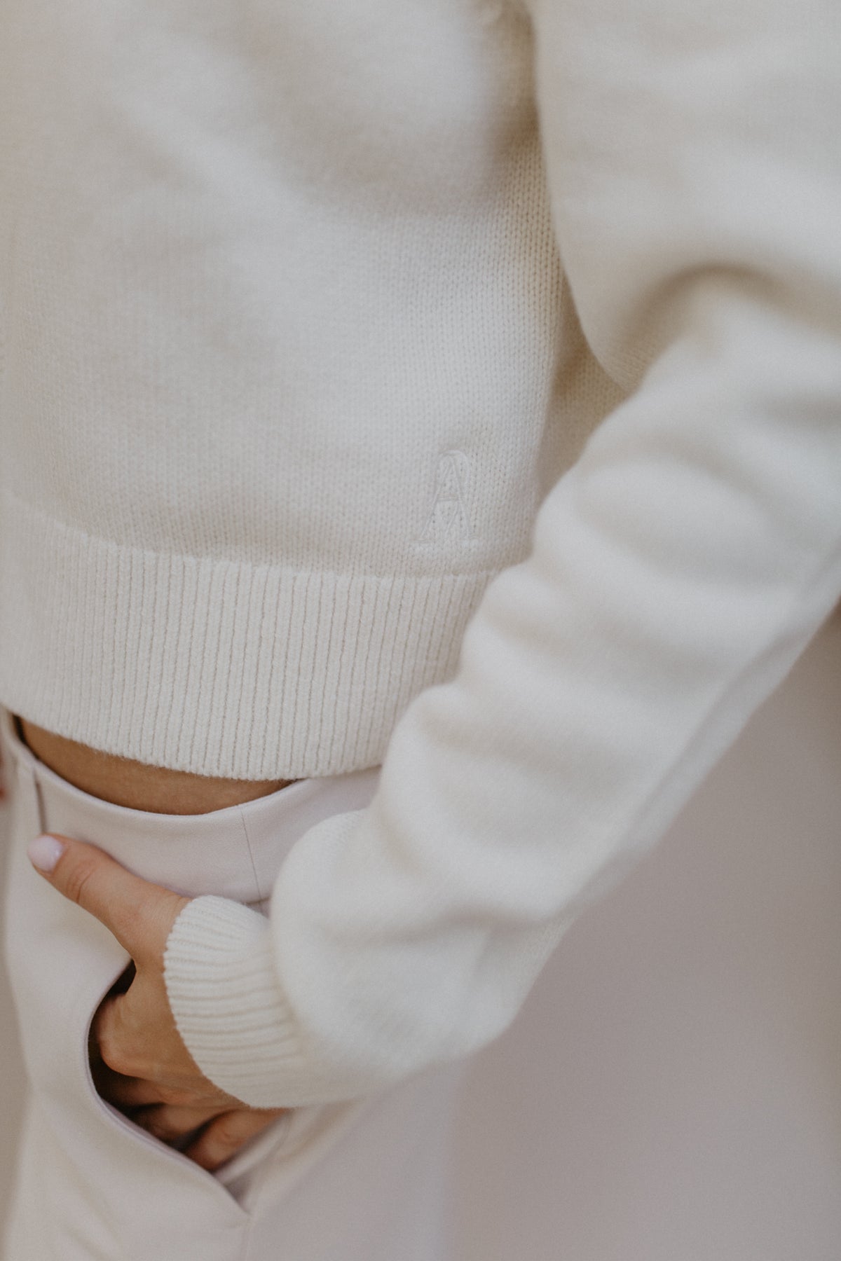 Pearl Trim Cardigan | Cream