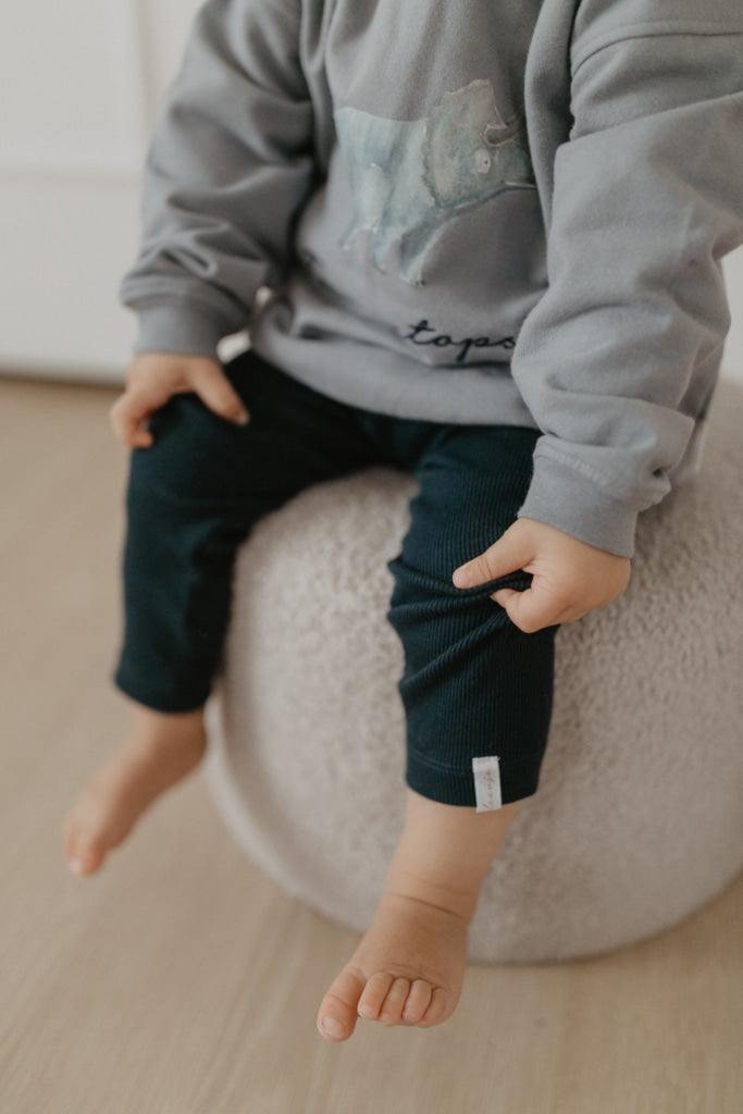 Leggings Navy Aus Bio-Baumwolle Hw 23/24