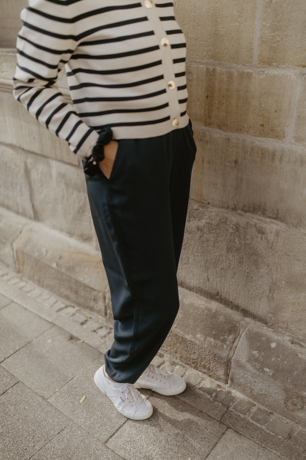 Hose aus Modal-Tencel in Navy