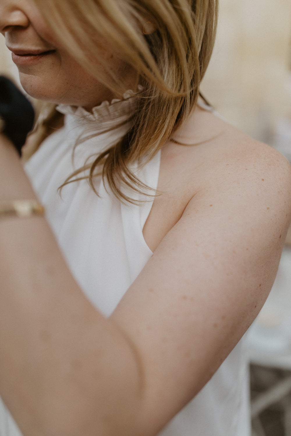 Top mit Rüschen 'White'