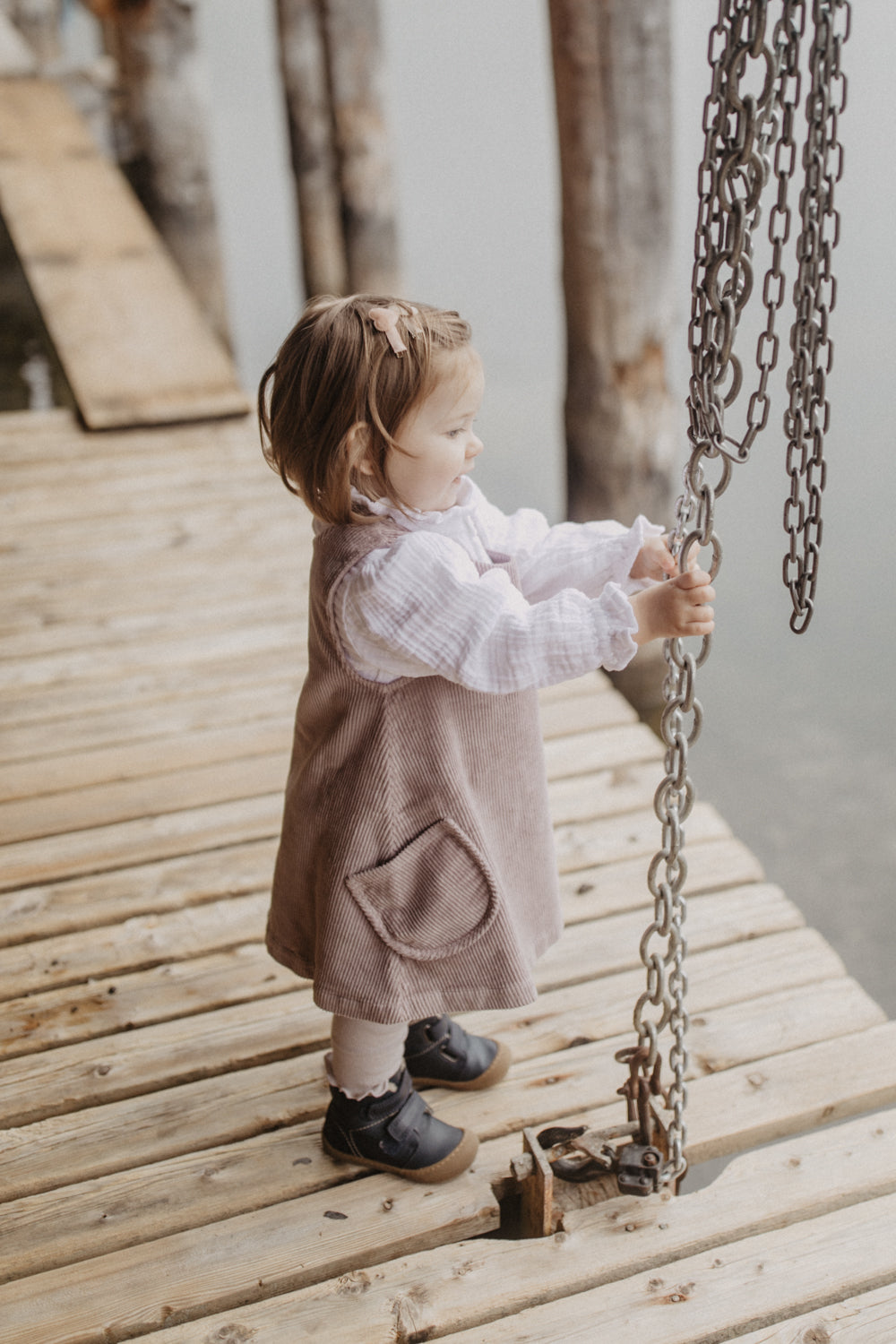 Corduroy Dress with Pockets 'lilac'