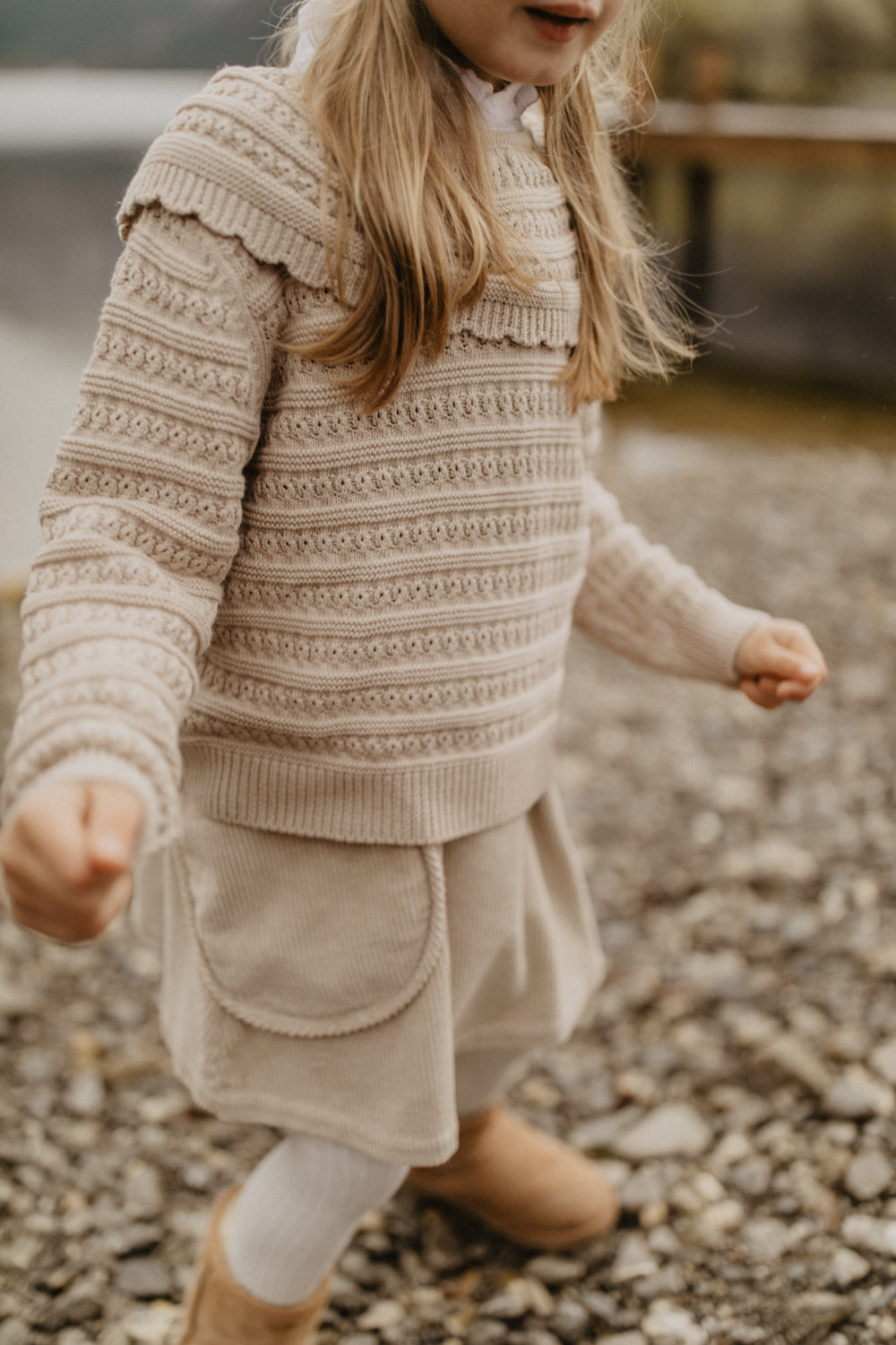 Chunky Knit Jumper with Peter Pan Collar