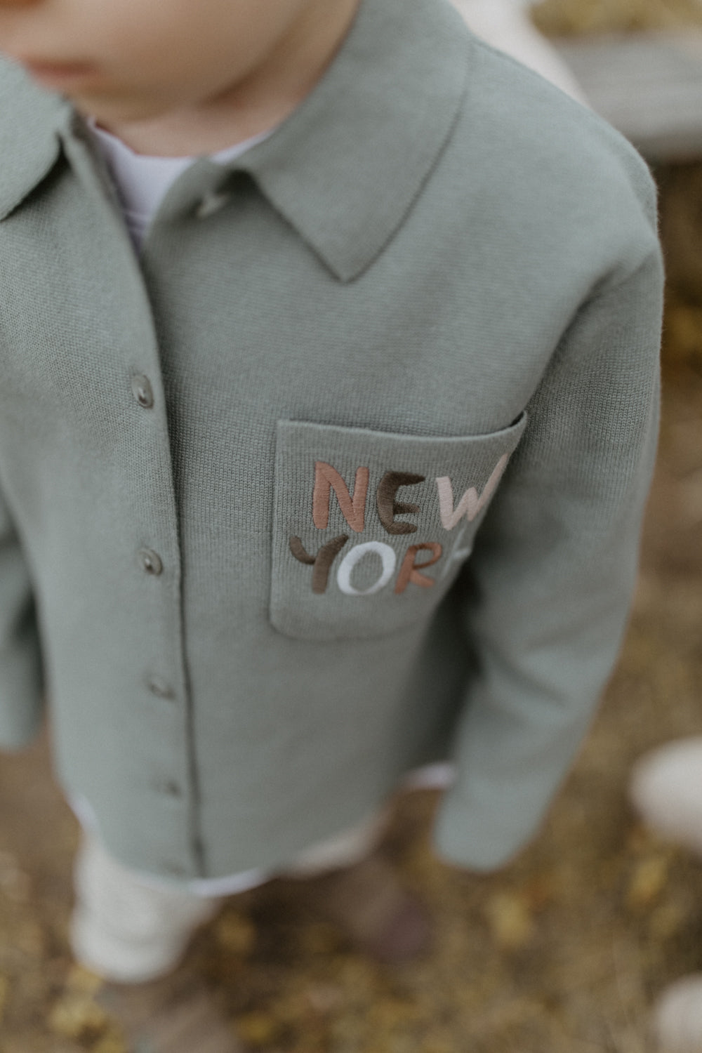 Knitted Jacket with Chest Pocket 'New York'