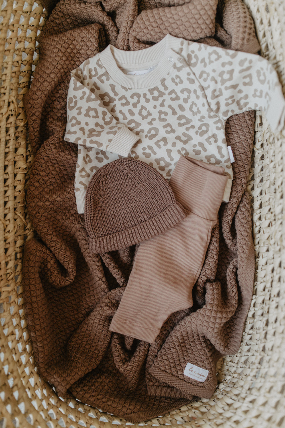 Baby-Leggings aus Bio-Baumwolle 'pecan'