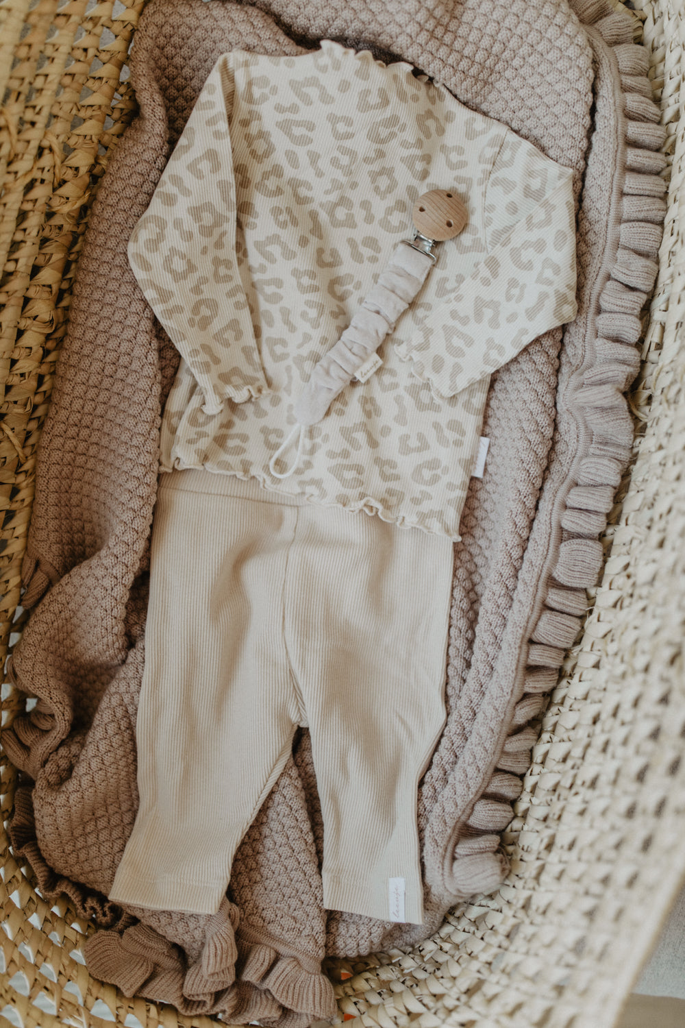 Baby-Leggings aus Bio-Baumwolle 'light beige'