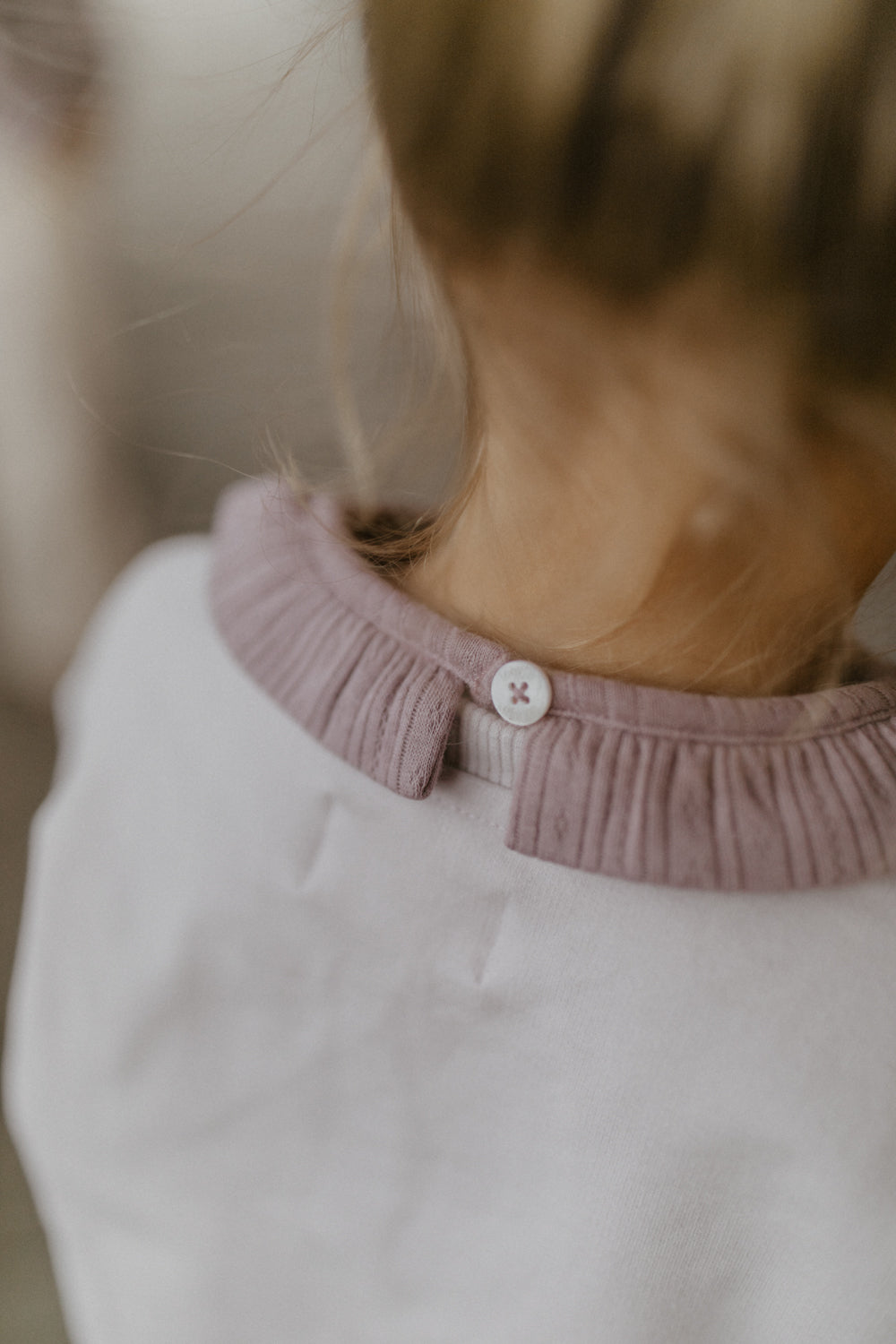 Pointelle Longsleeve with Frill Detail 'lilac'