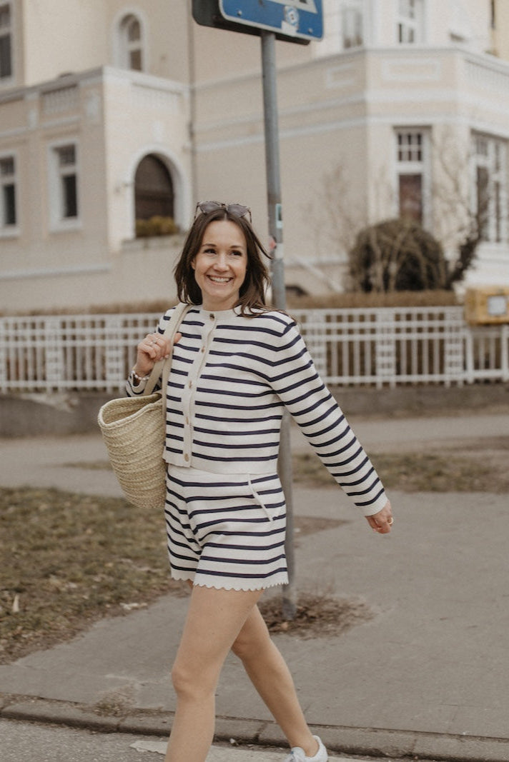 leevje by AM Cardigan 'Chloé' stripes