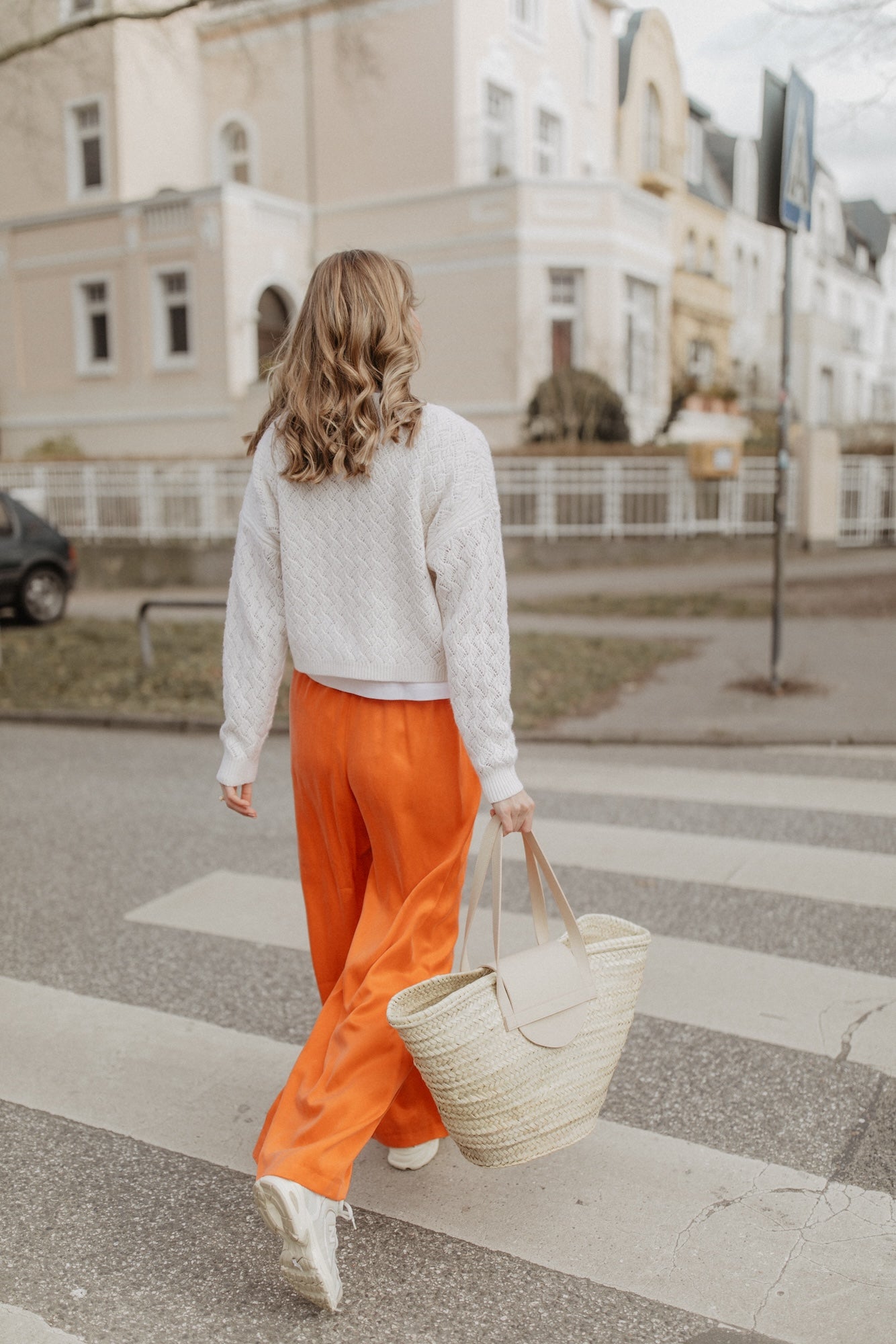 leevje by AM Weite Stoffhose Tria 'Orange'